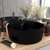 Luxury Wash Basin with Overflow Matt Black 36x13 cm Ceramic Colour matte black 