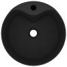 Luxury Matt Black Wash Basin 36x13 cm - Chic Ceramic Design