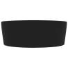 Luxury Matt Black Wash Basin 36x13 cm - Chic Ceramic Design