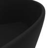 Luxury Matt Black Wash Basin 36x13 cm - Chic Ceramic Design