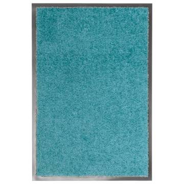 Washable Cyan Doormat 40x60 cm - Durable Indoor/Outdoor Mat