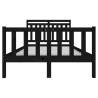 Black Solid Wood Bed Frame 140x200 cm | Hipo Market