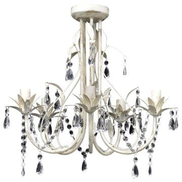 Elegant Crystal Pendant Ceiling Lamp - 5 Bulb Chandelier