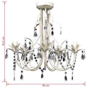 Elegant Crystal Pendant Ceiling Lamp - 5 Bulb Chandelier