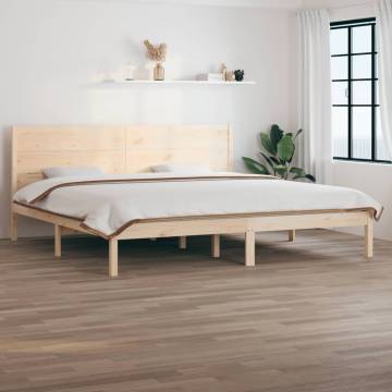 Bed Frame Solid Wood Pine 200x200 cm - Quality & Comfort