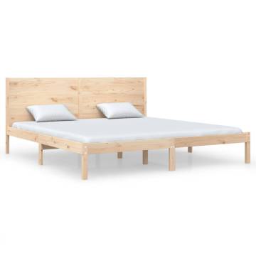 Bed Frame Solid Wood Pine 200x200 cm - Quality & Comfort