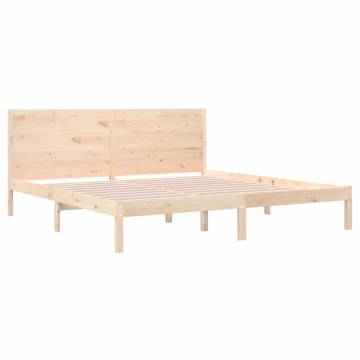 Bed Frame Solid Wood Pine 200x200 cm - Quality & Comfort