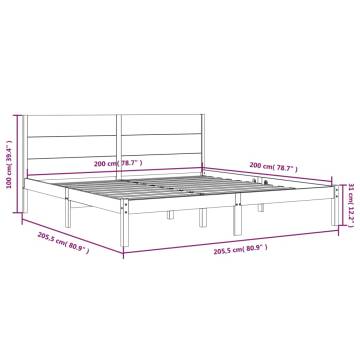 Bed Frame Solid Wood Pine 200x200 cm - Quality & Comfort