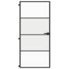 Interior Door Slim Black 93x201.5 cm - Tempered Glass & Aluminium