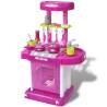 Kids Playroom Toy Kitchen with Lights & Sounds - Pink