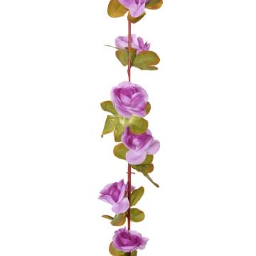 Light Purple Artificial Flower Garlands - 6 Pcs | 250 cm