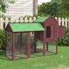 Chicken Coop Mocha 193x65x117 cm Solid Wood Pine Colour mocha 