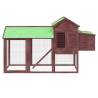 Chicken Coop Mocha 193x65x117 cm - Solid Pine Wood