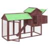 Chicken Coop Mocha 193x65x117 cm - Solid Pine Wood