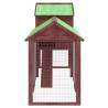 Chicken Coop Mocha 193x65x117 cm - Solid Pine Wood