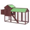 Chicken Coop Mocha 193x65x117 cm - Solid Pine Wood