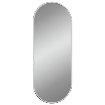 Elegant Silver Oval Wall Mirror - 50x20 cm | Hipo Market