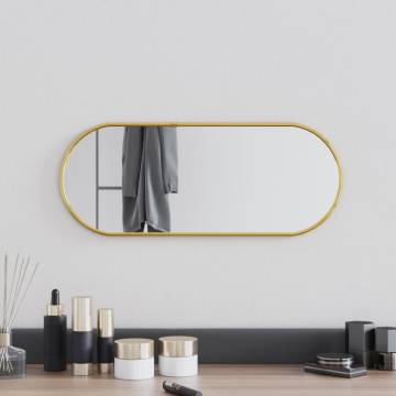 Wall Mirror Gold 50x20 cm Oval - Stylish Home Decor