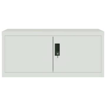 File Cabinet Light Grey 90x40x220 cm - Durable Steel Storage