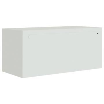 File Cabinet Light Grey 90x40x220 cm - Durable Steel Storage