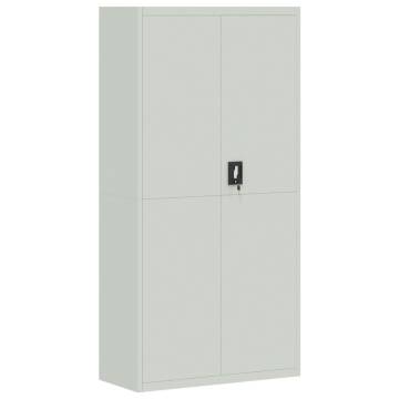 File Cabinet Light Grey 90x40x220 cm - Durable Steel Storage