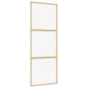 Sliding Door Gold 76x205 cm - Clear ESG Glass & Aluminium