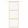 Sliding Door Gold 76x205 cm - Clear ESG Glass & Aluminium