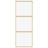 Sliding Door Gold 76x205 cm - Clear ESG Glass & Aluminium