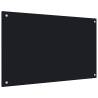 Kitchen Backsplash Black 80x50 cm Tempered Glass Colour black Size 80 x 50 cm Quantity in Package 1 