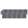 WPC Fence Set 10 Square + 1 Slanted 1830x186 cm Grey Colour grey Quantity in Package 1 Model 10 sections + 1 slanted section 