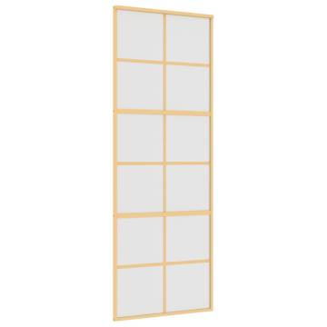 Gold Sliding Door 76x205 cm - Frosted ESG Glass & Aluminium