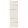 Gold Sliding Door 76x205 cm - Frosted ESG Glass & Aluminium