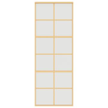 Gold Sliding Door 76x205 cm - Frosted ESG Glass & Aluminium