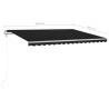 Manual Retractable Awning 4.5x3m Anthracite | HipoMarket UK