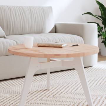 Round Solid Wood Beech Table Top Ø70x2.5 cm | HipoMarket