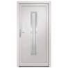 Front Door White 108x208 cm PVC - Stylish & Secure Entrance