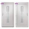 Front Door White 108x208 cm PVC - Stylish & Secure Entrance