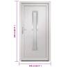 Front Door White 108x208 cm PVC - Stylish & Secure Entrance