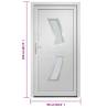 Front Door White 98x200 cm PVC - Secure & Stylish Entryway