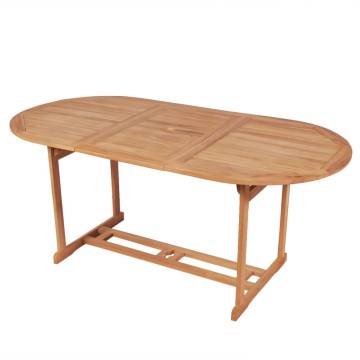 Garden Table 180x90 cm - Solid Teak Wood | HipoMarket