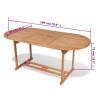 Garden Table 180x90 cm - Solid Teak Wood | HipoMarket