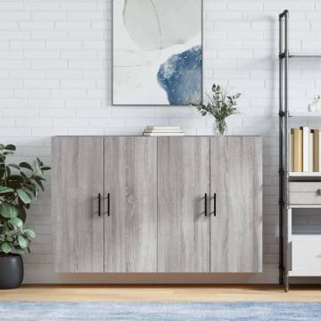 Wall Mounted Cabinets 2 pcs Grey Sonoma | Stylish Storage Solution