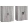 Wall Mounted Cabinets 2 pcs Grey Sonoma | Stylish Storage Solution