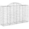 Arched Gabion Baskets - 10 pcs Galvanised Iron 200x50x120 cm