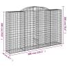 Arched Gabion Baskets - 6 pcs Galvanised Iron | HipoMarket