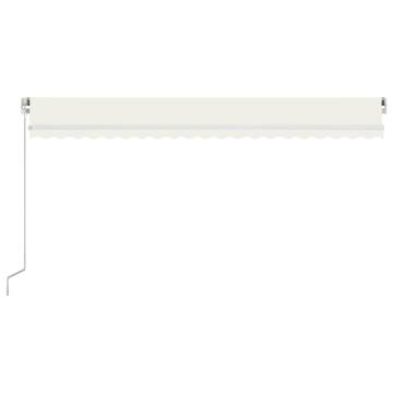 Manual Retractable Awning 500x350 cm Cream - Hipomarket UK