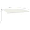 Manual Retractable Awning 500x350 cm Cream - Hipomarket UK