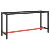 Work Bench Frame Matte Black and Matte Red 170x50x79 cm Metal Size 170 x 50 x 79 cm Quantity in Package 1 Model with 1 bar Number of 