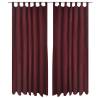 2 pcs Bordeaux Micro-Satin Curtains with Loops 140 x 175 cm Colour bordeaux Size 175 cm Quantity in Package 2 