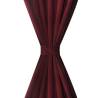 Bordeaux Micro-Satin Curtains - 2 Pcs 140 x 175 cm